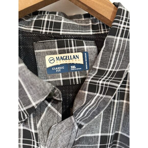 Magellan Outdoors Backpacker Plaid Shirt Men's Classic Fit Moisture Wicking 3XL - Picture 3 of 8